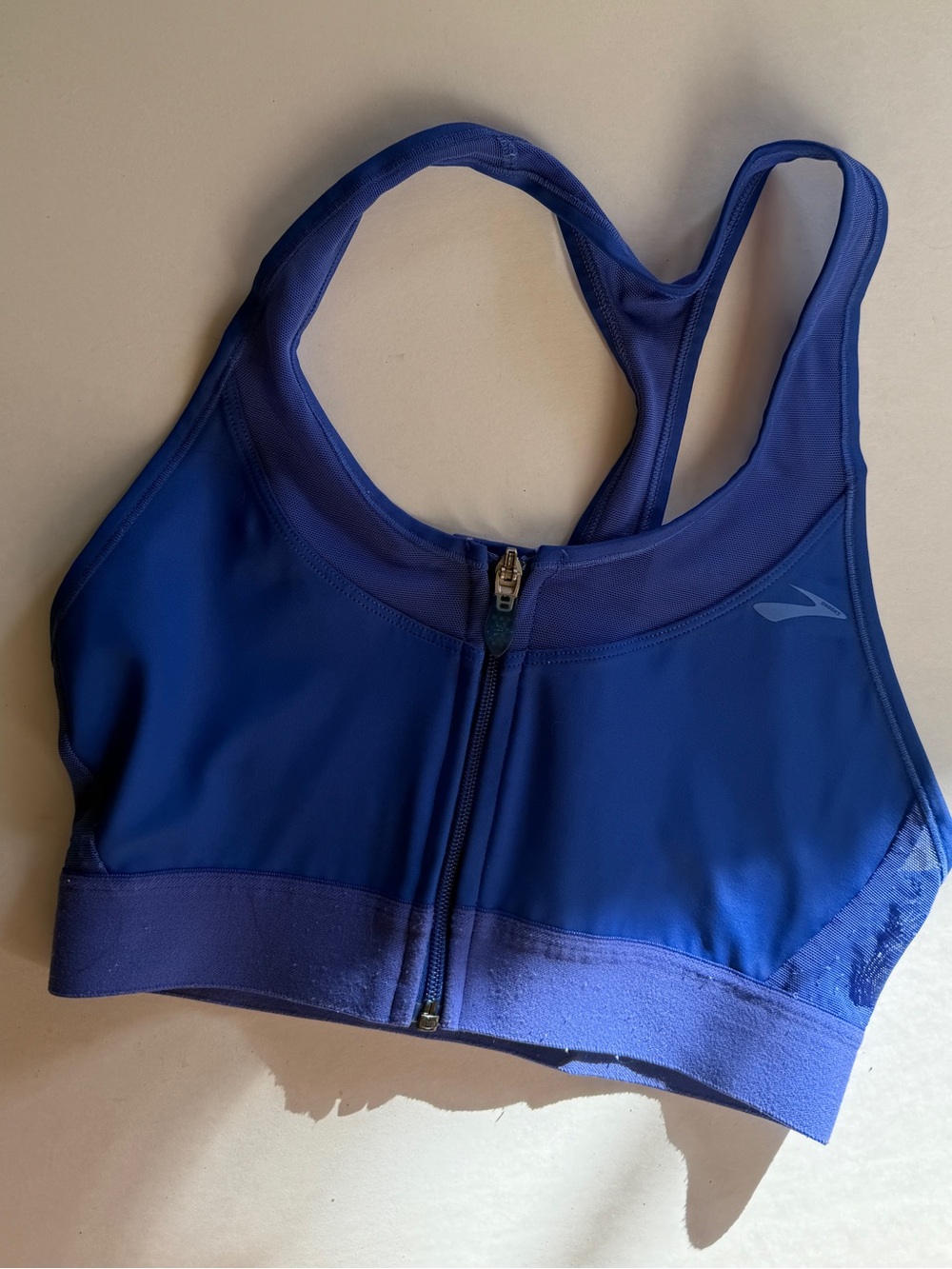 Brooks FastForward Zip sports bra Women's Front-Zip Sports Bra - Royal Blue Sz s